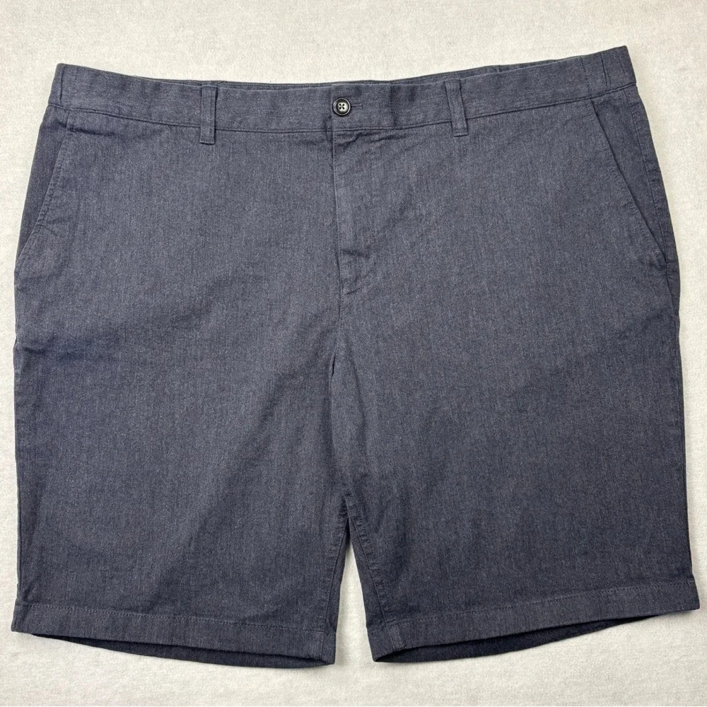 Hawker Rye Mens Heather Blue Chino‎ Shorts Size 44x11 Stretch Cotton MGW20468